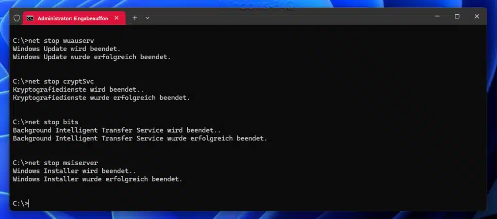 Windows Update reparieren CMD