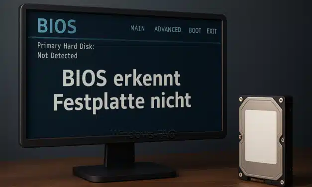 BIOS erkennt Festplatte nicht
