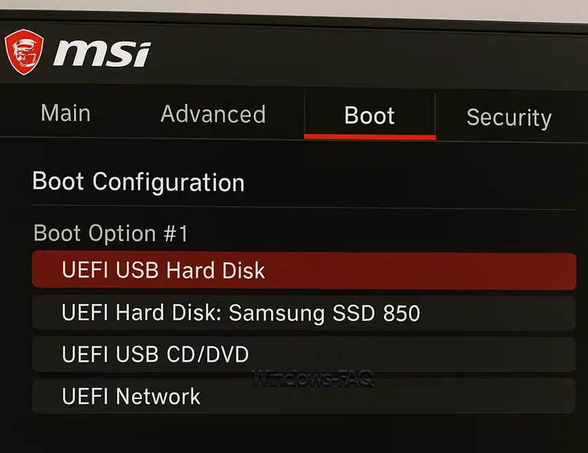 Boot-Reihenfolge im MSI BIOS ändern