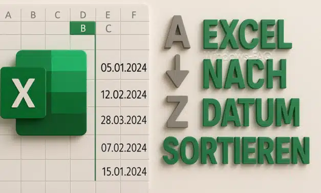 Excel nach Datum sortieren