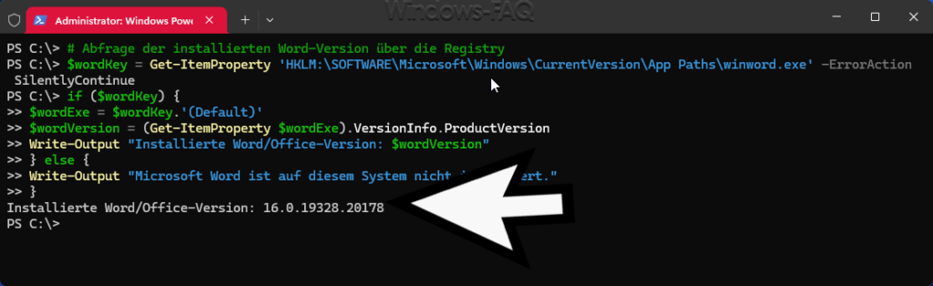 Office Version Powershell