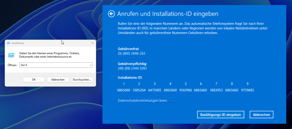 Windows aktivieren SLUI 4