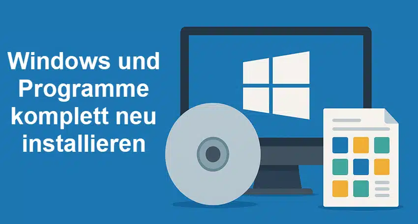 Windows und Programme komplett neu installieren