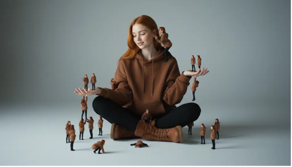 surreal mini klone portrait