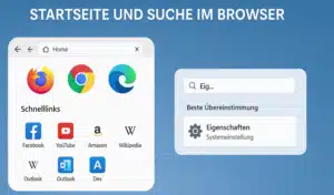 Startseite und Suche im Browser