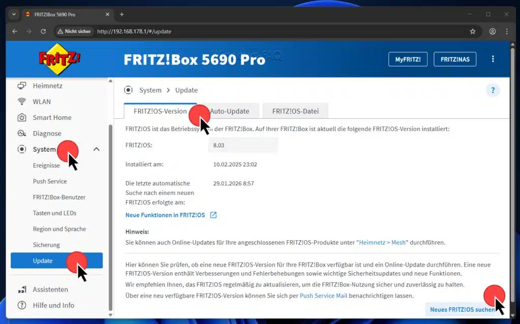 FritzBox Update