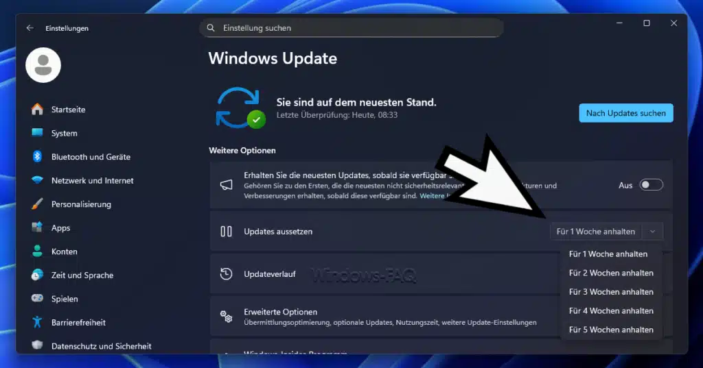 Windows Updates aussetzen