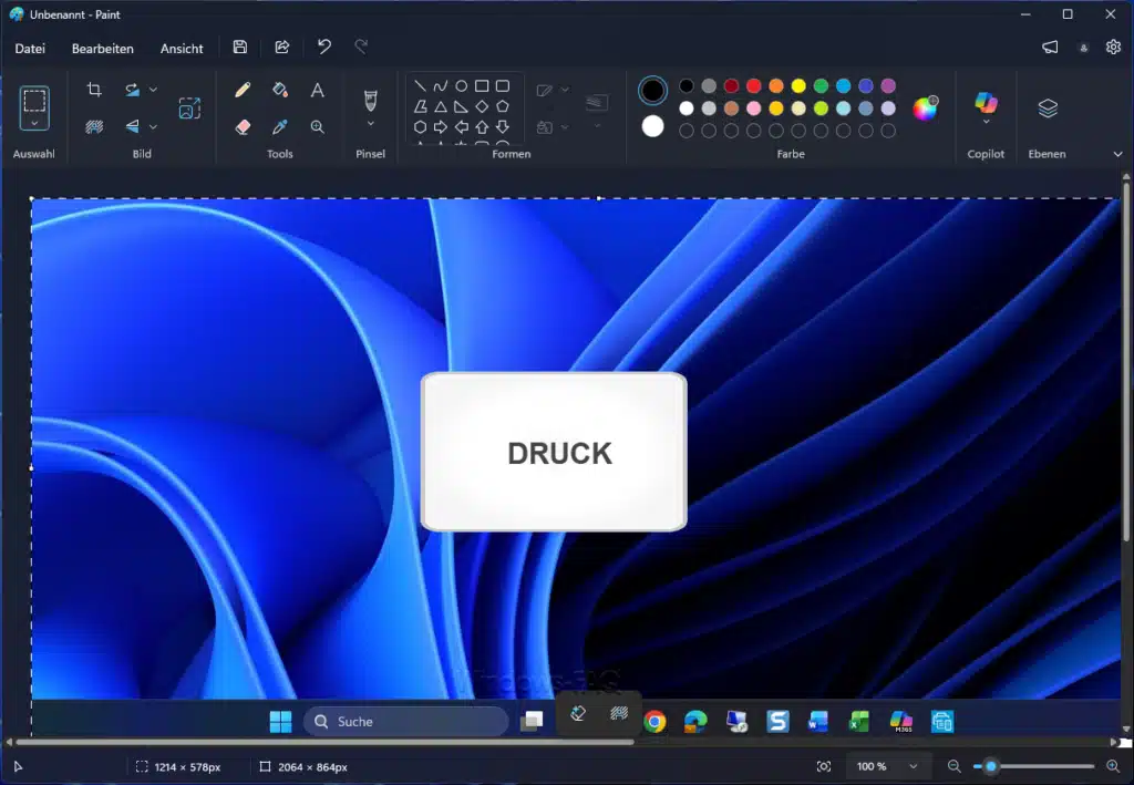 Druck Taste Screenshot