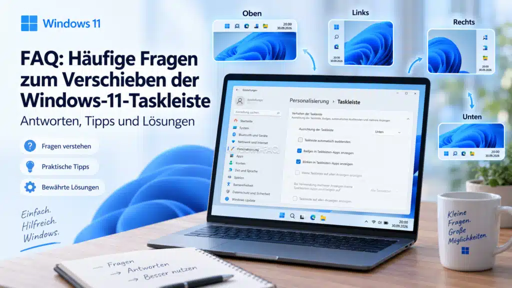 FAQ - Häufige Fragen zum Verschieben der Windows-11-Taskleiste