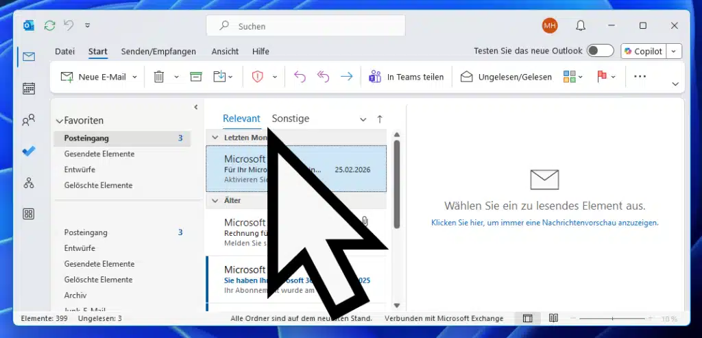 Outlook Klassik Relevant Sonstige