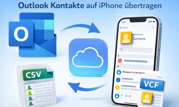 Outlook Kontakte auf iPhone übertragen – Anleitung