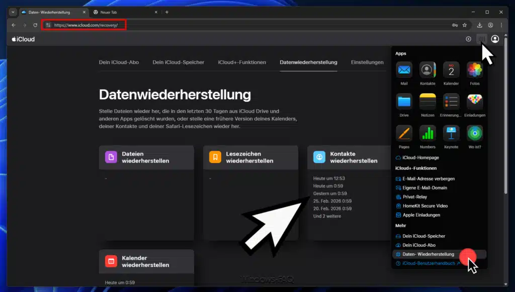 iCloud Datenwiederherstellung