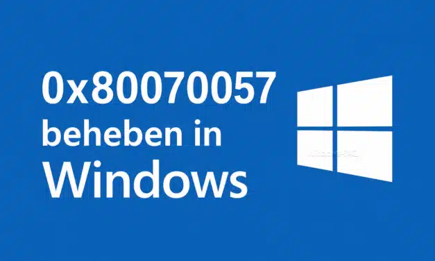 0x80070057 beheben in Windows