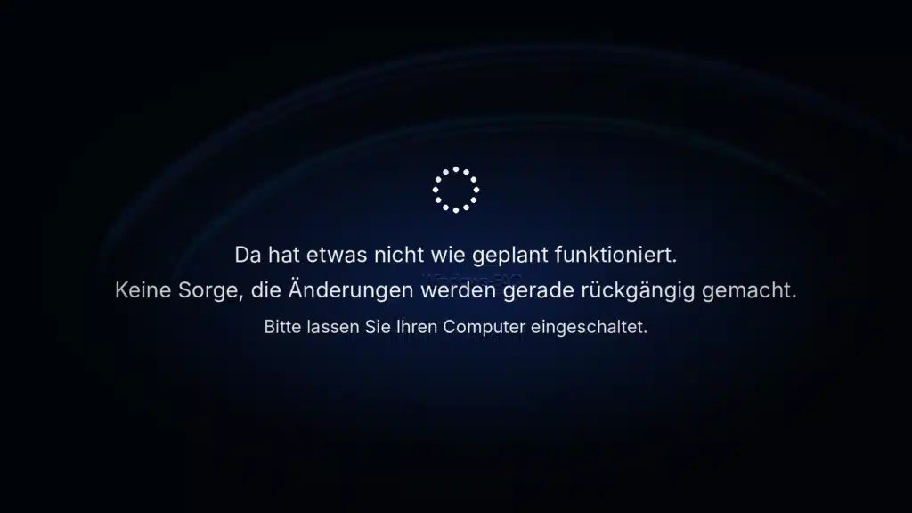 Die Änderungen werden gerade rückgängig gemacht - Windows Update