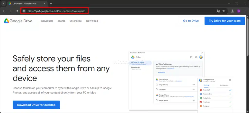Download Google Drive for Desktop