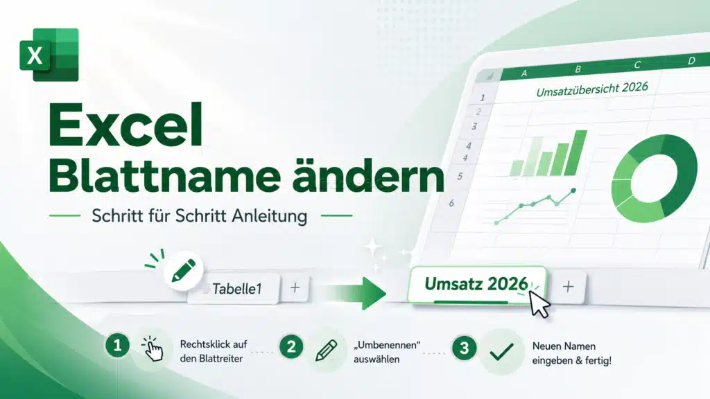 Excel Blattname ändern - Schritt für Schritt Anleitung