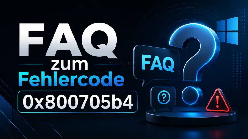 FAQ zum Fehlercode 0x800705b4