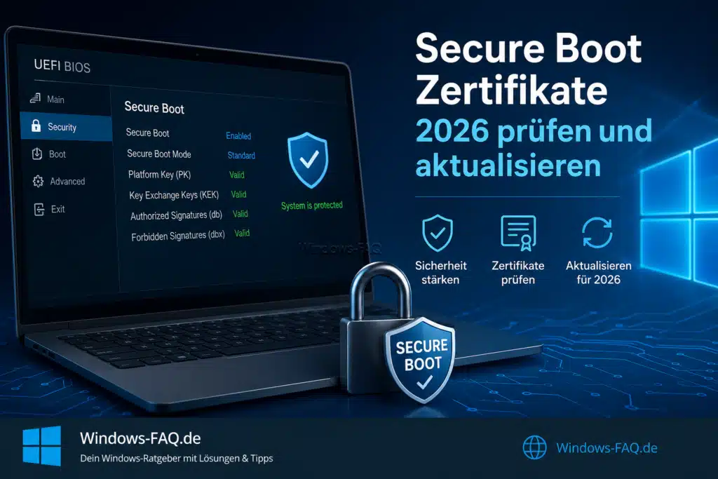 Secure Boot Zertifikate 2026 prüfen und aktualisieren