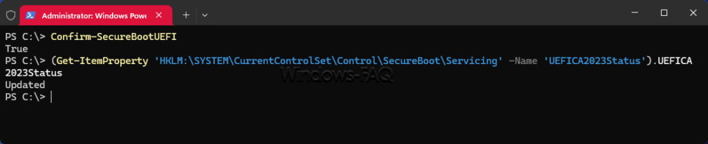 Secure Boot Zertifikate per PowerShell prüfen