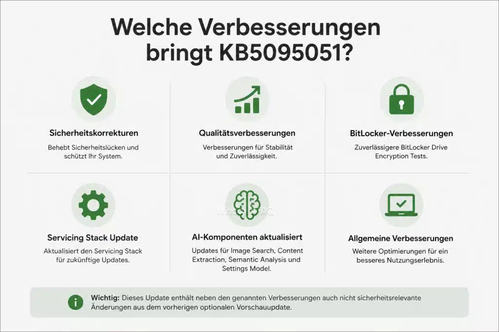 Welche Verbesserungen bringt KB5095051?