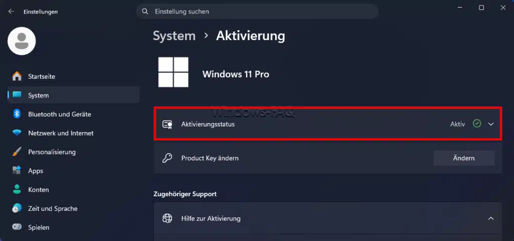 Windows Aktivierungsstatus überprüfen