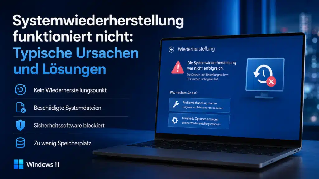 Windows Systemwiederherstellung funktioniert nicht - Typische Ursachen und Lö