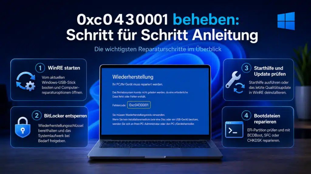 0xc0430001 beheben Schritt für Schritt Anleitung