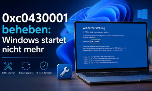 0xc0430001 beheben: Windows startet nicht mehr