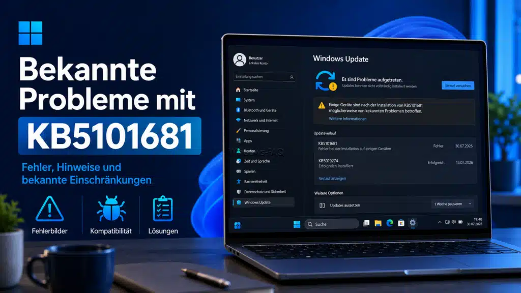 Bekannte Probleme mit dem Update KB5101681