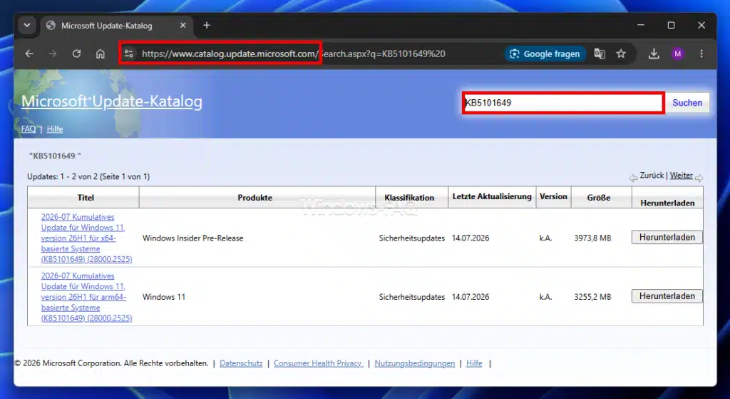 Download Windows Update Microsoft Update Catalog
