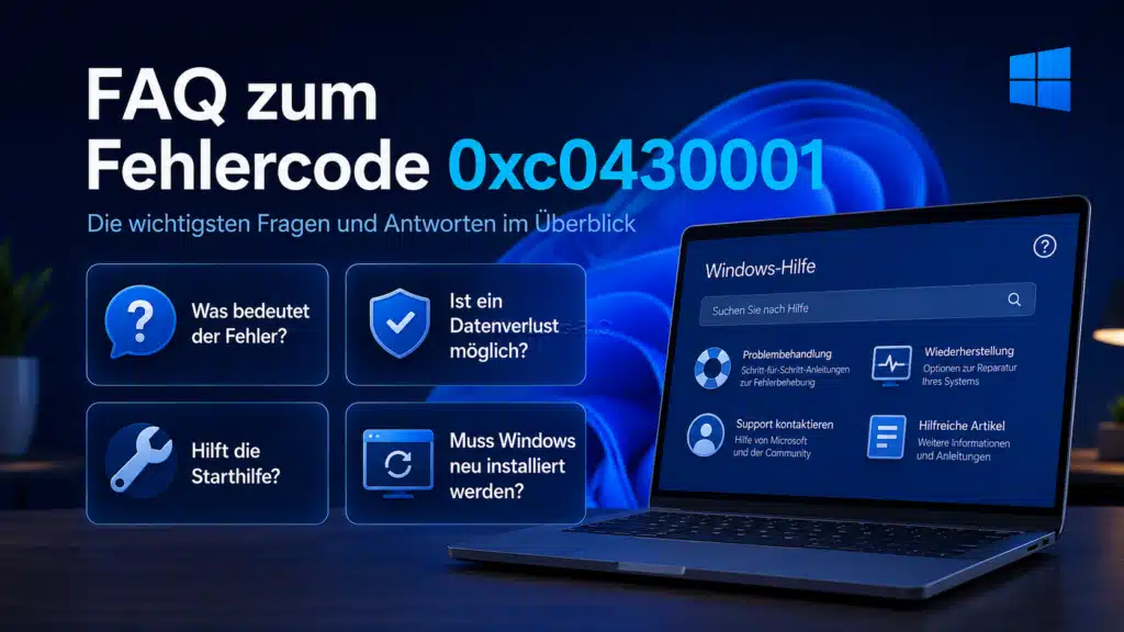 FAQ zum Fehlercode 0xc0430001