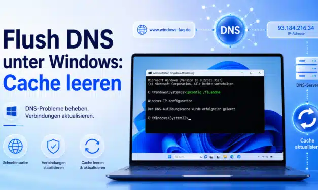 Flush DNS unter Windows: Cache leeren