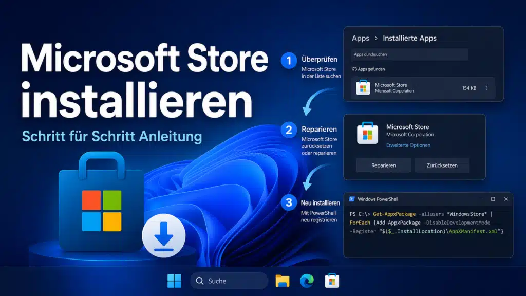 Microsoft Store installieren - Schritt für Schritt Anleitung
