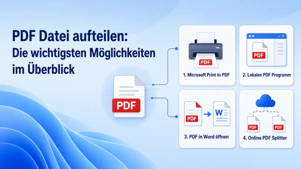 PDF Datei aufteilen - Die wichtigsten Möglichkeiten im Überblick