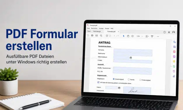 PDF Formular erstellen: Ausfüllbare PDF Dateien unter Windows richtig erstellen