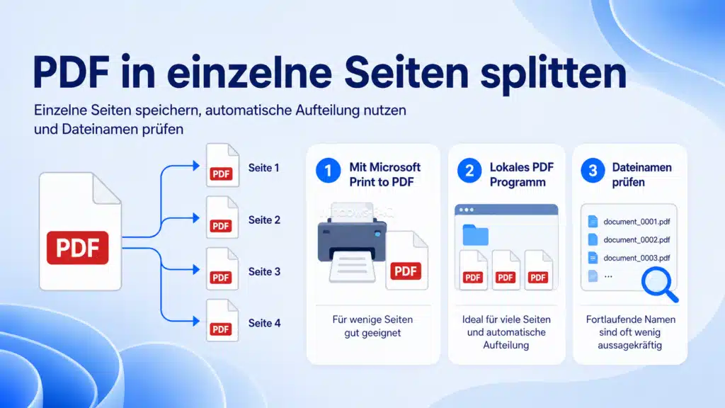 PDF in einzelne Seiten splitten