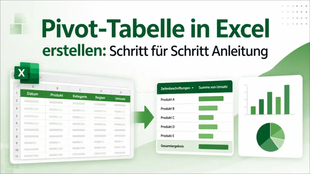 Pivot-Tabelle in Excel erstellen Schritt für Schritt Anleitung