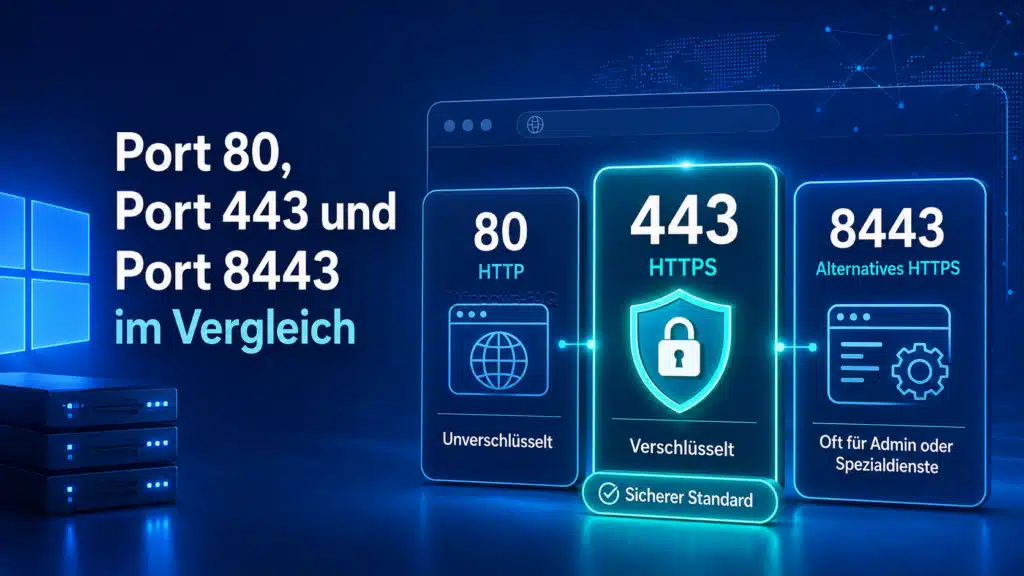 Port 80, Port 443 und Port 8443 im Vergleich