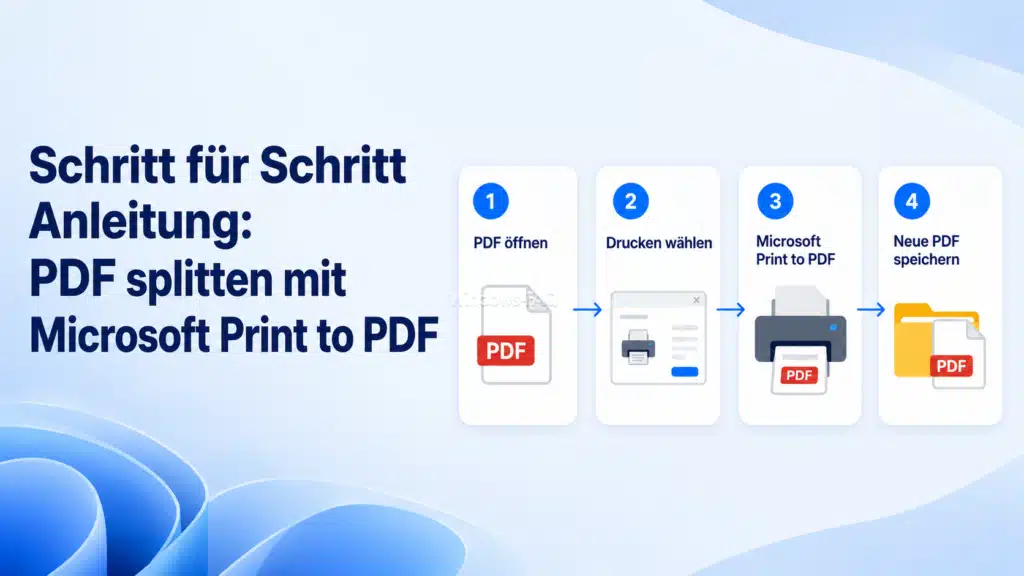Schritt für Schritt Anleitung - PDF splitten mit Microsoft Print to PDF