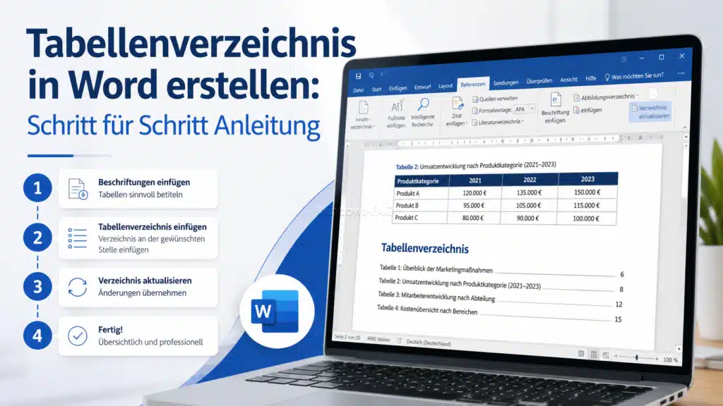 Tabellenverzeichnis in Word erstellen - Schritt für Schritt Anleitung.webp