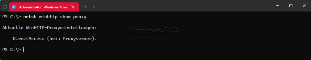 Überprüfen ob Proxy Server aktiv