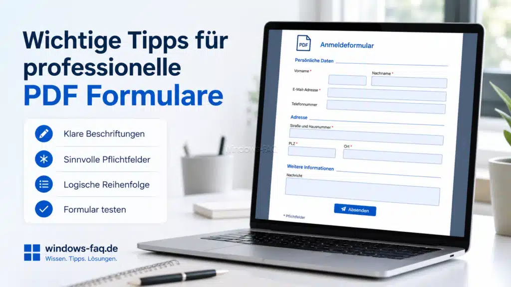 Wichtige Tipps für professionelle PDF Formulare