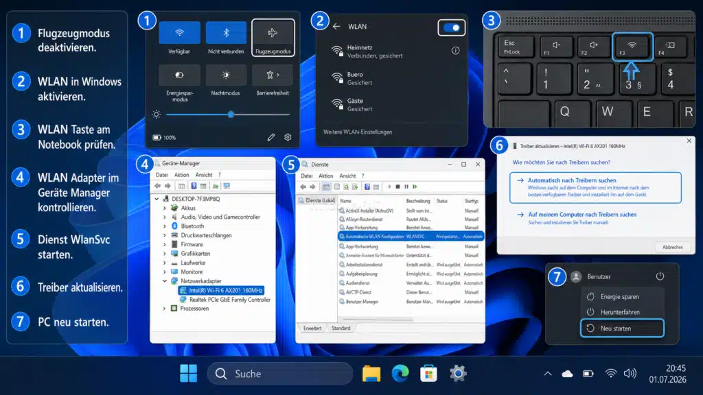 Windows findet kein WLAN - das kannst Du machen