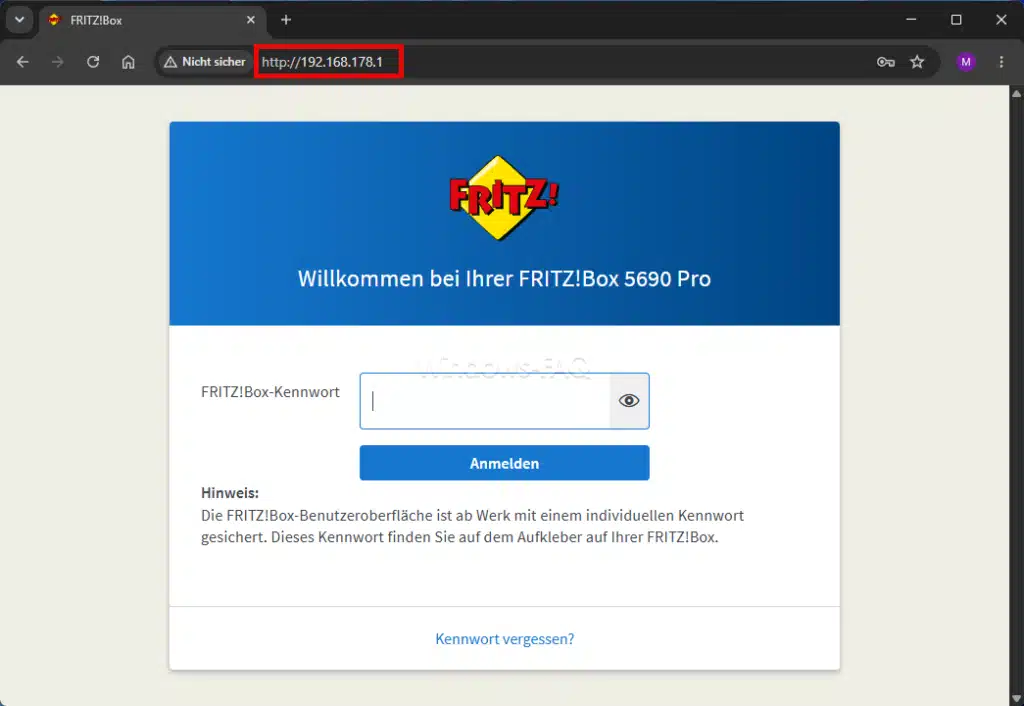 192.168.178.1 FritzBox Login