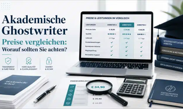 Akademische Ghostwriter Preise vergleichen: Worauf sollten Sie achten?