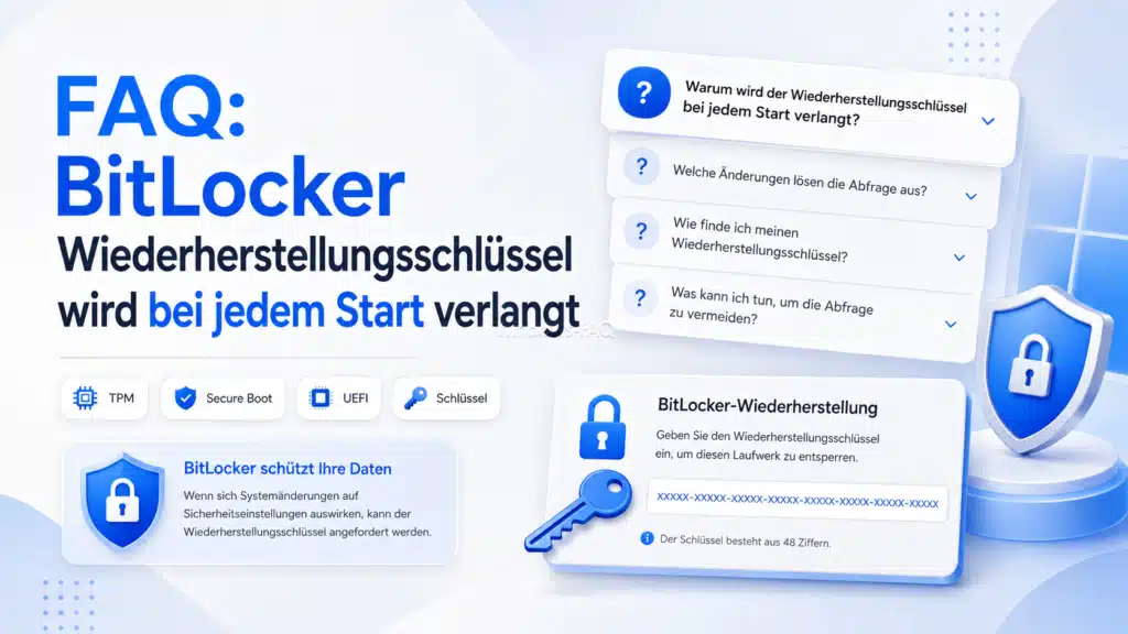 FAQ - BitLocker Wiederherstellungsschlüssel wird bei jedem Start verlangt