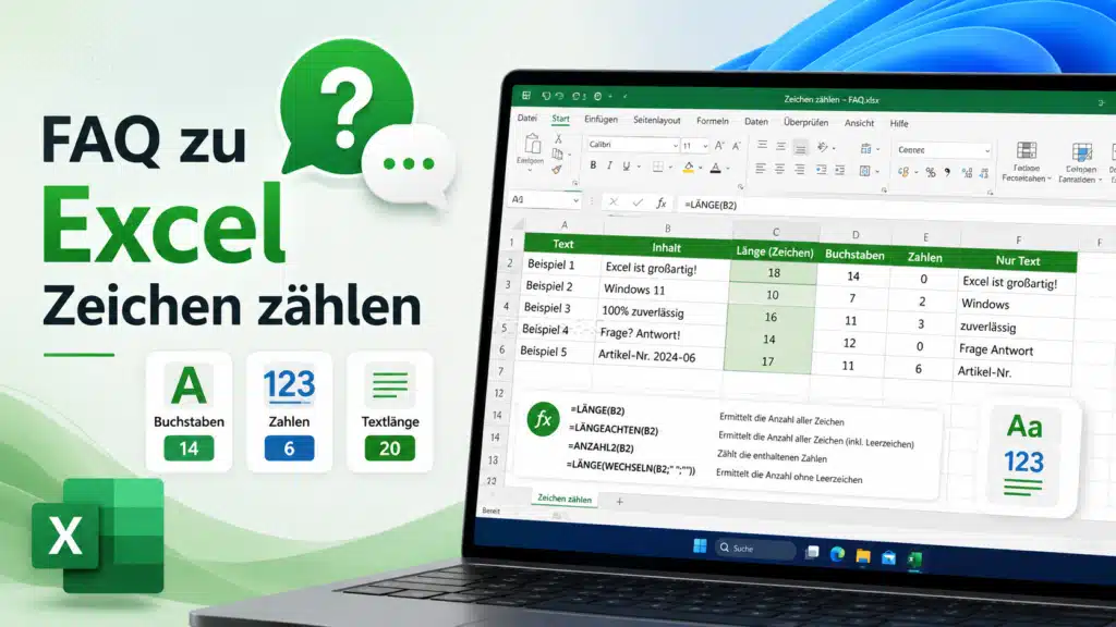 FAQ zu Excel Zeichen zählen