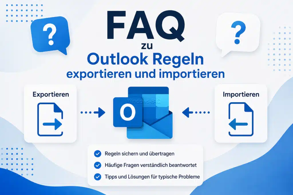 FAQ zu Outlook Regeln exportieren und importieren
