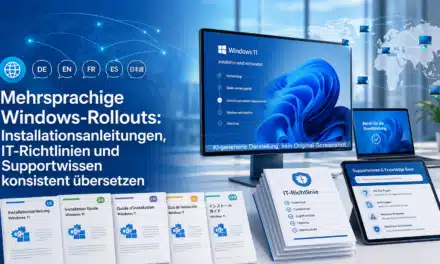Mehrsprachige Windows-Rollouts: Installationsanleitungen, IT-Richtlinien und Supportwissen konsistent übersetzen