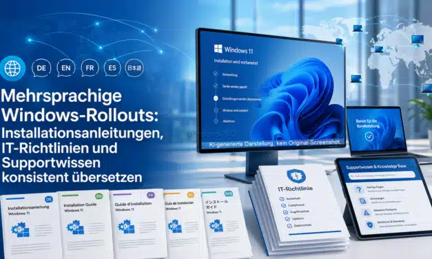 Mehrsprachige Windows-Rollouts: Installationsanleitungen, IT-Richtlinien und Supportwissen konsistent übersetzen